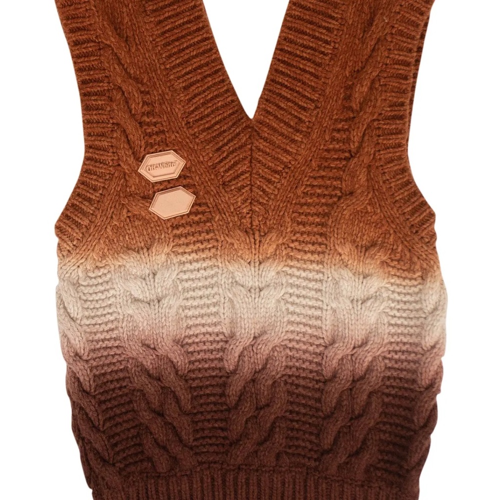 Off white Knit Sweater Vest